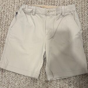 Vineyard Vines Boys Khaki  Performance Shorts with Zip Pockets